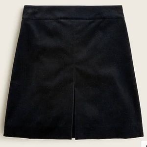 J.Crew Black Velvet Pleated Mini Skirt